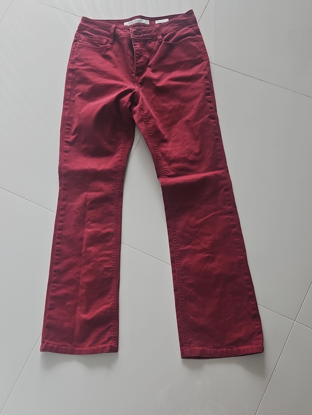 Jones New York Burgundy Mercer Bootcut Jeans
